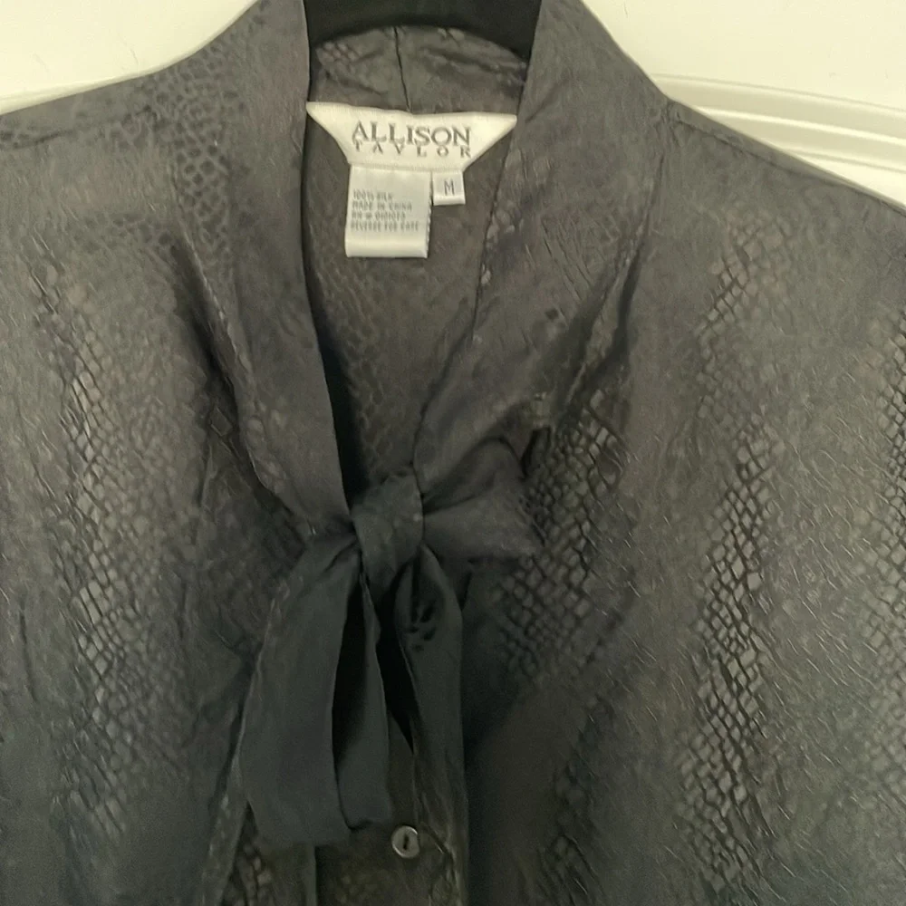 Black Silk Blouse - Picture 2 of 6